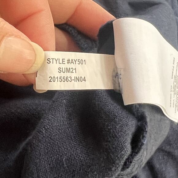 J.Crew Pants Women's Size M Navy 100% Linen Wide Leg Drawstring Pockets Relaxed - Picture 9 of 9